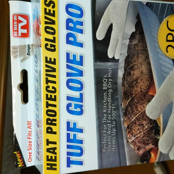 Tuff Glove Pro Heat Protective Gloves 2 Pc Value Pack in Beige OSFA - Picture 4 of 8